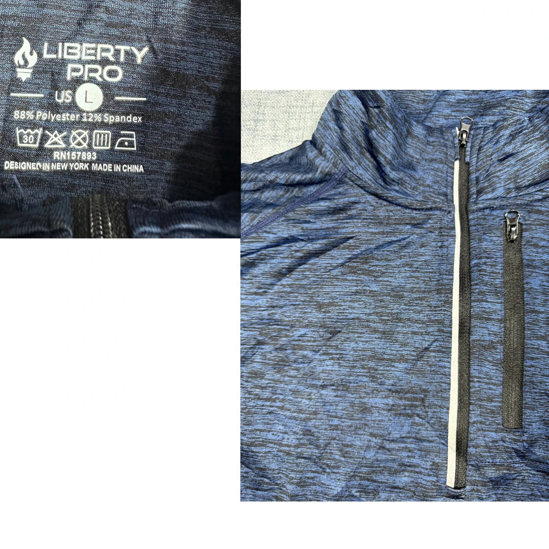 Thrift-and-treasures Blue Heathered Pullover-L Liberty Pro