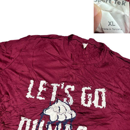 Sport Tek® Burgundy Graphic T Shirt-XL