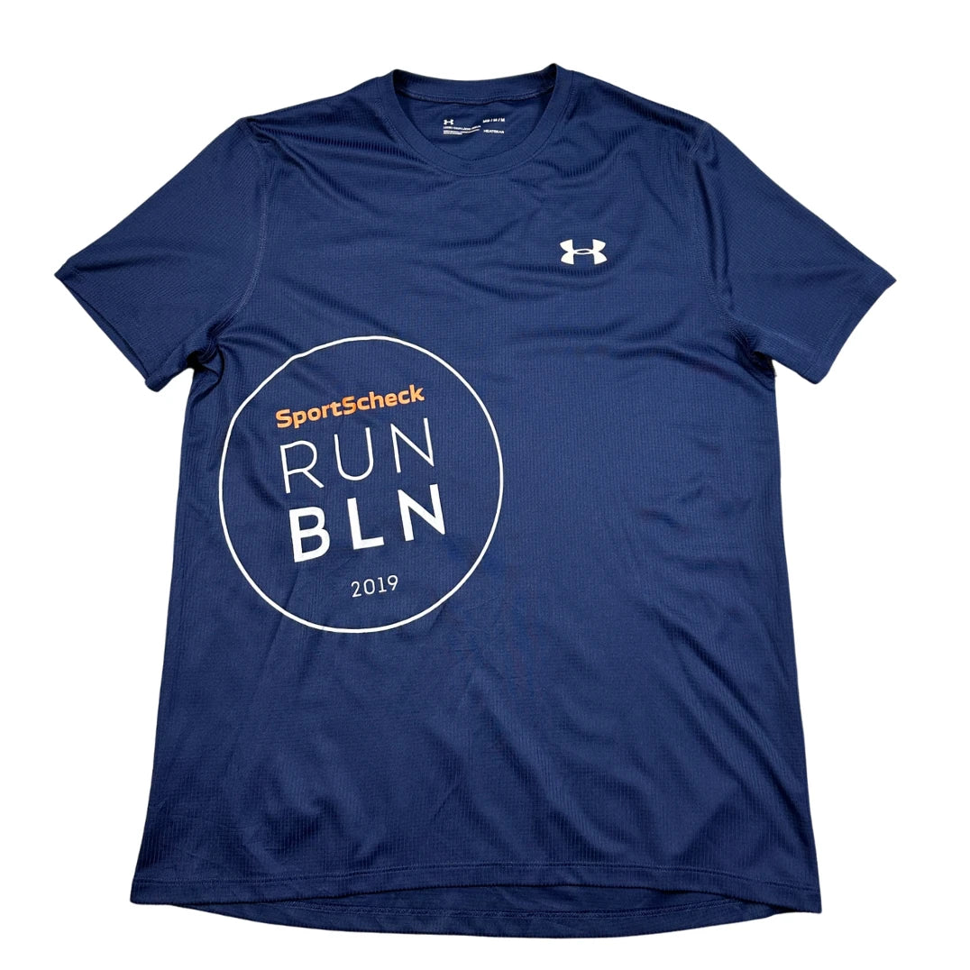 Under Armour® Navy Running T Shirt Lightweight Event Print-M