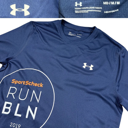 Under Armour® Navy Running T Shirt Lightweight Event Print-M