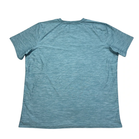 TYR® Teal Heather Performance T Shirt Logo Print-2XL