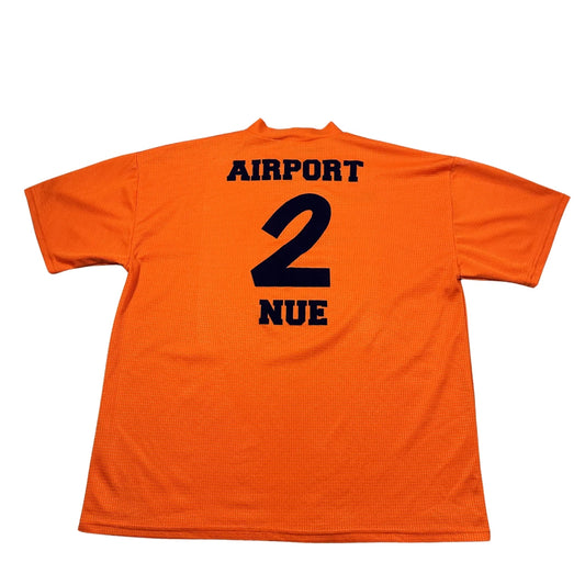 Macron Orange Grid Texture-XL Football Sports Jerseys