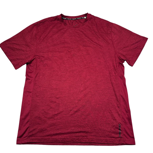 HEAD Burgundy Men's Mesh Panels-L Men T Shirts
