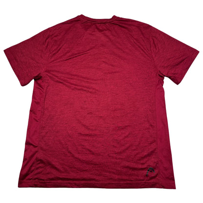 HEAD Burgundy Men's Mesh Panels-L Men T Shirts