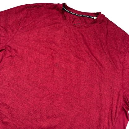 HEAD Burgundy Men's Mesh Panels-L Men T Shirts