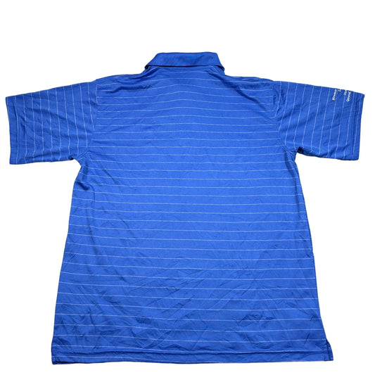 Union Line® Royal Blue Pinstripe Golf Polo Shirt-L