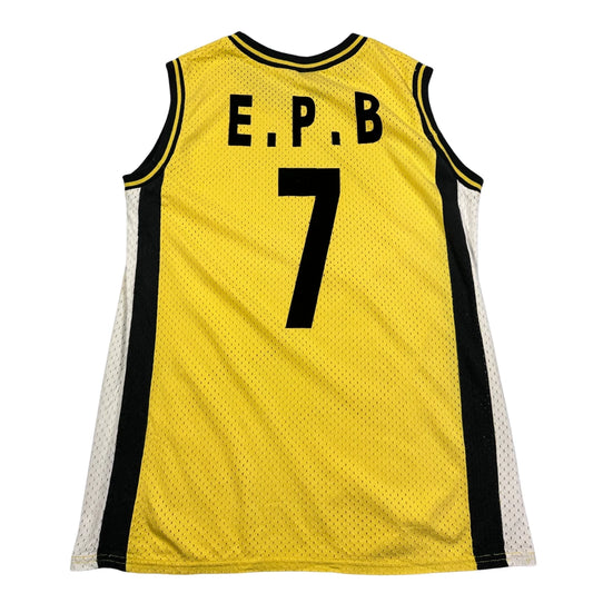 Start® Yellow Black Mesh Basketball Jersey Number 7 Sleeveless-L