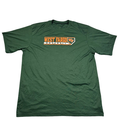 Unbranded Forest Green Performance T Shirt Baseball Print-XL
