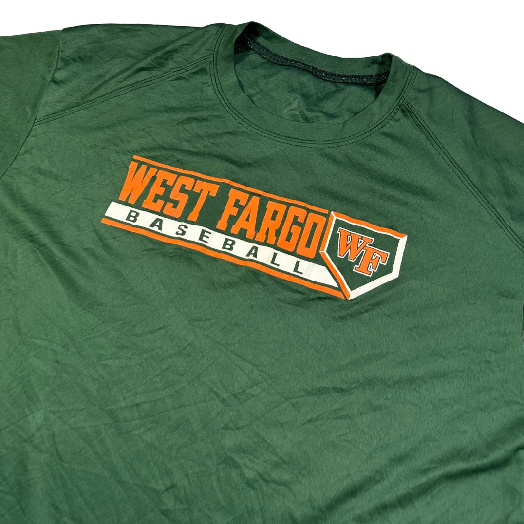 Unbranded Forest Green Performance T Shirt Baseball Print-XL