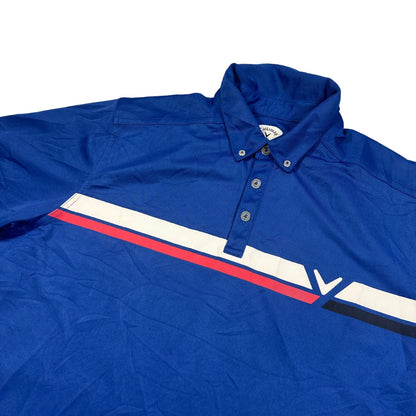 Callaway Blue Button-Down Collar-XL Polo T Shirt