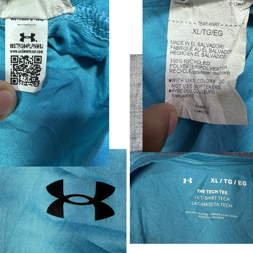 Under Armour® Sky Blue Tech Tee Performance T Shirt-XL
