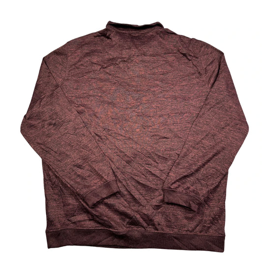 Van Heusen® Burgundy Heather Flex Long Sleeve Polo Shirt-XL