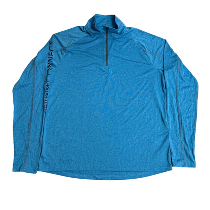 Trimark Men’s Quarter-Zip Performance Long Sleeve – Blue