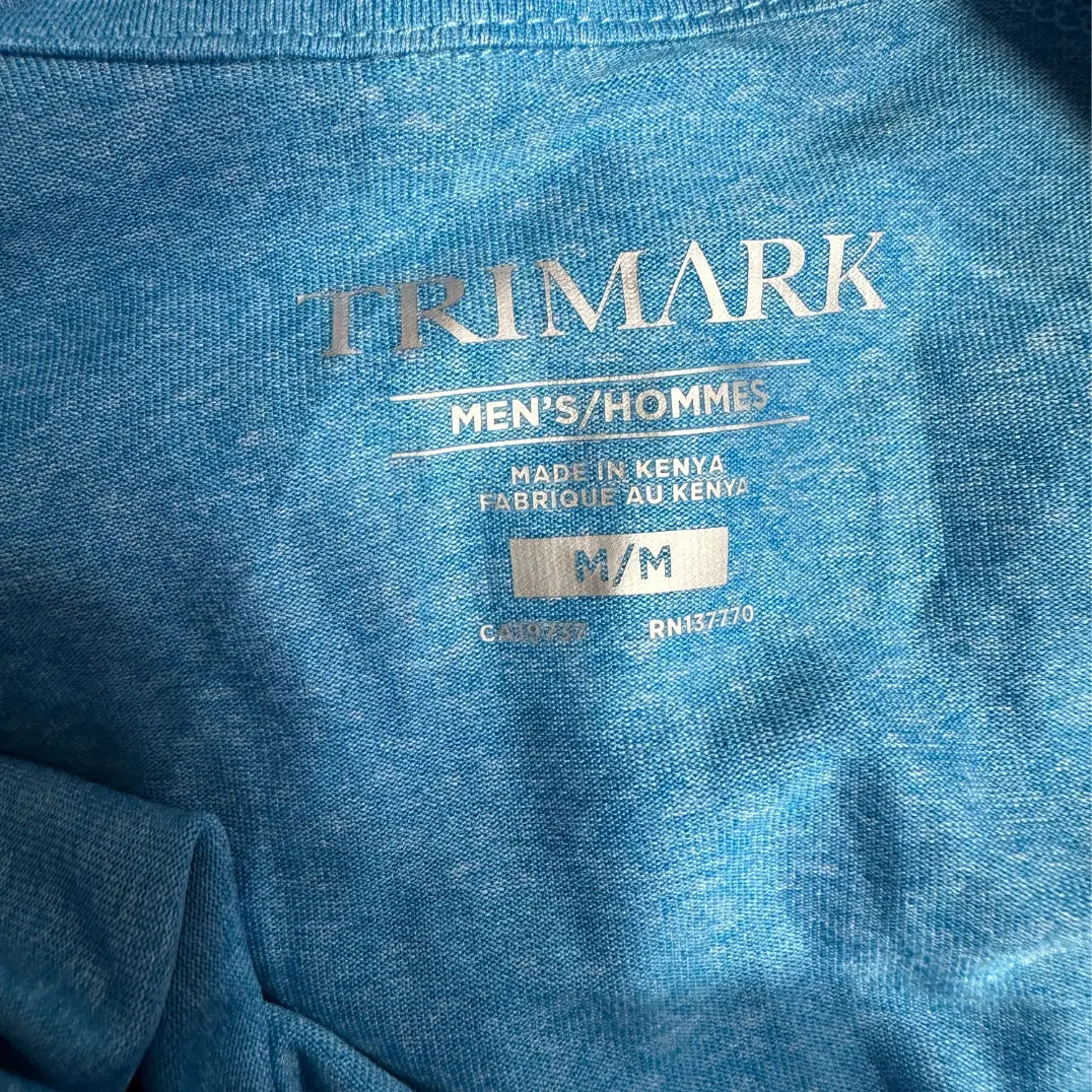 Trimark Men’s Quarter-Zip Performance Long Sleeve – Blue