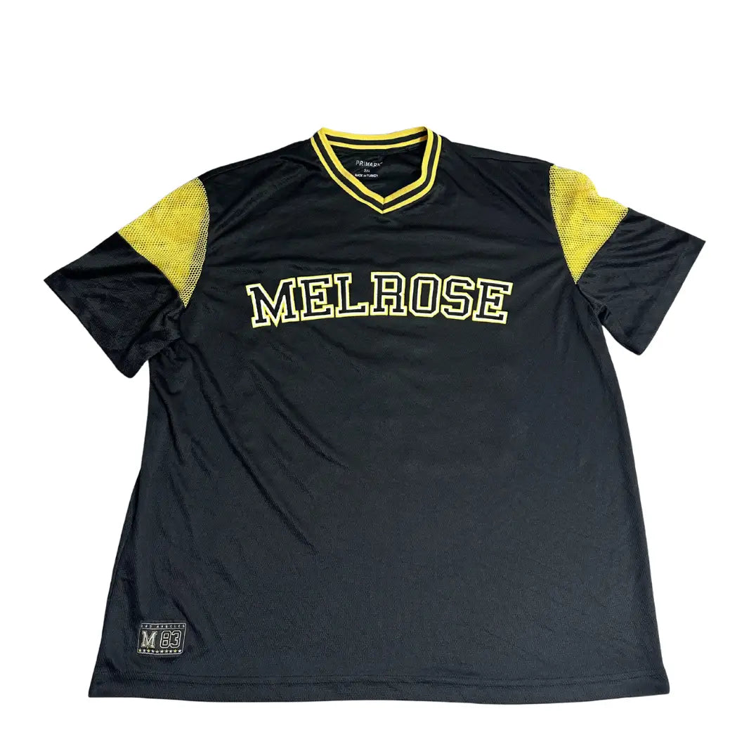 🖤 Melrose 83 Mesh Sports Jersey – Black & Yellow