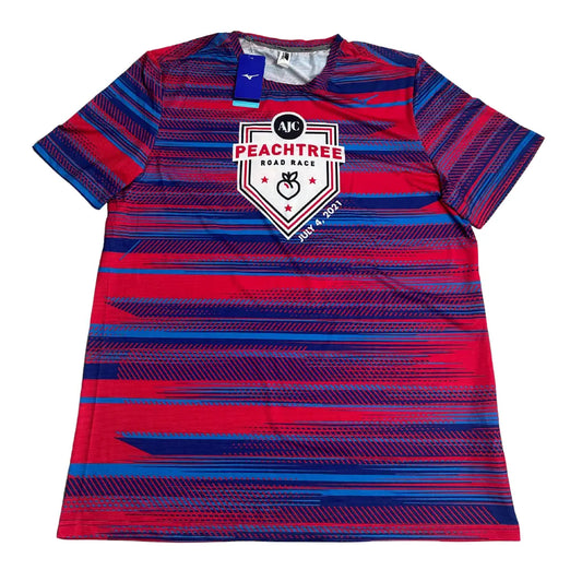 Mizuno AJC Peachtree Road Race Graphic Performance T Shirt 🔴🔵🏃‍♂️