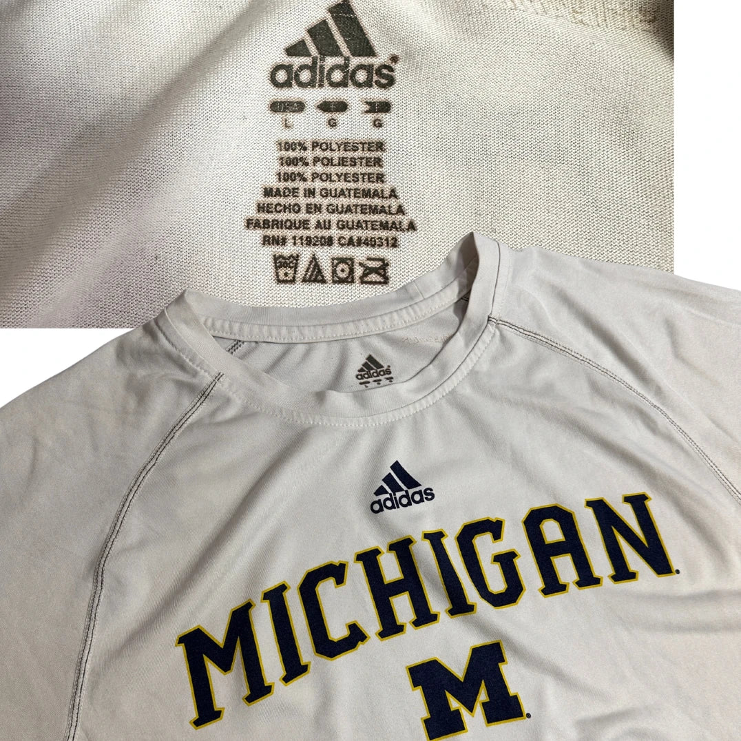 Adidas Michigan Wolverines Performance T Shirt Light Grey 🏈