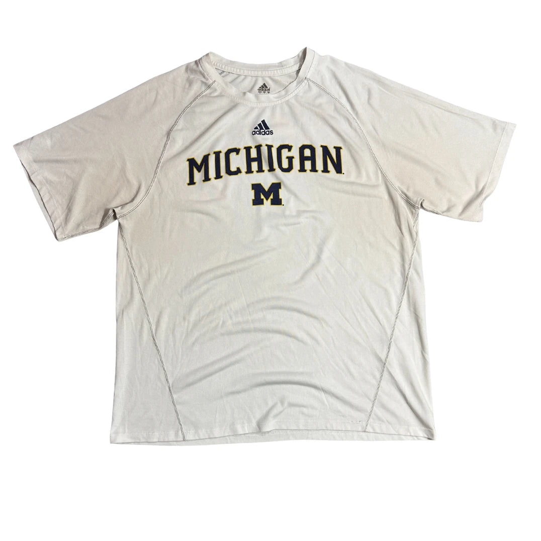 Adidas Michigan Wolverines Performance T Shirt Light Grey 🏈