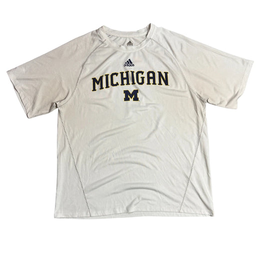 Adidas Michigan Wolverines Performance T Shirt Light Grey 🏈