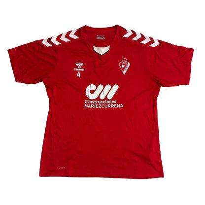 🔥 Hummel SD Eibar Official Home Football Jersey Red White Stripes