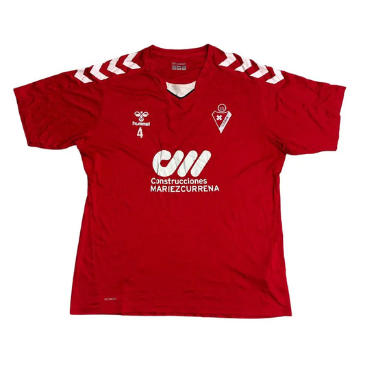 🔥 Hummel SD Eibar Official Home Football Jersey Red White Stripes