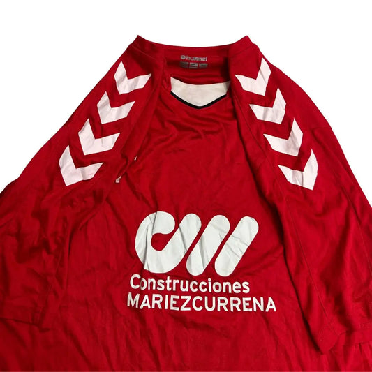 🔥 Hummel SD Eibar Official Home Football Jersey Red White Stripes