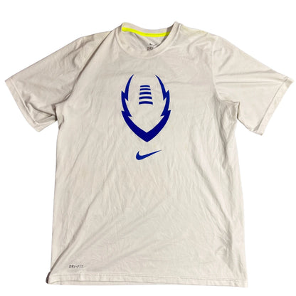 Nike Dri Fit Football Graphic Performance T Shirt Off White 🏈