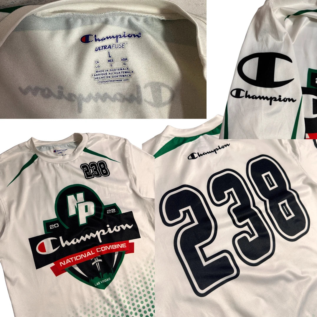 Champion Ultrafuze National Combine Jersey White Green 238 🏈