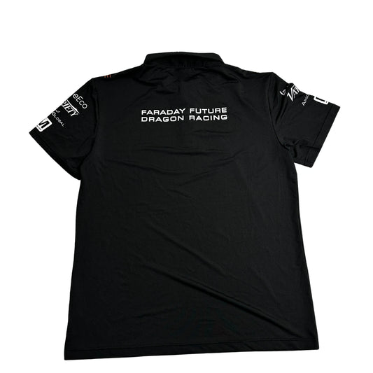 🏁 Faraday Future Dragon Racing Formula E Polo Shirt Black XXL 🖤