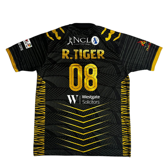 Royal Tigers R Tiger 08 Cricket Jersey Black Yellow 🐅🏏