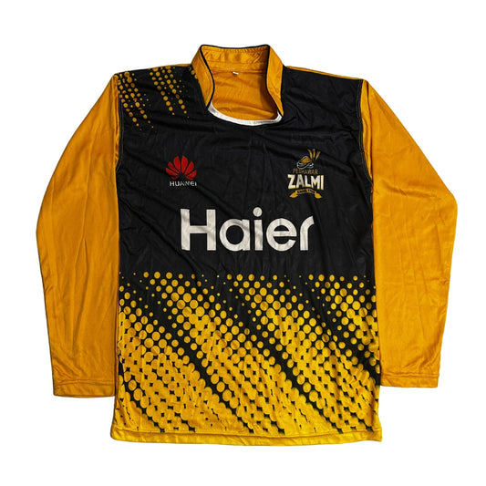 🟡 Peshawar Zalmi Long Sleeve Training Jersey – Official Style 🏏🔥