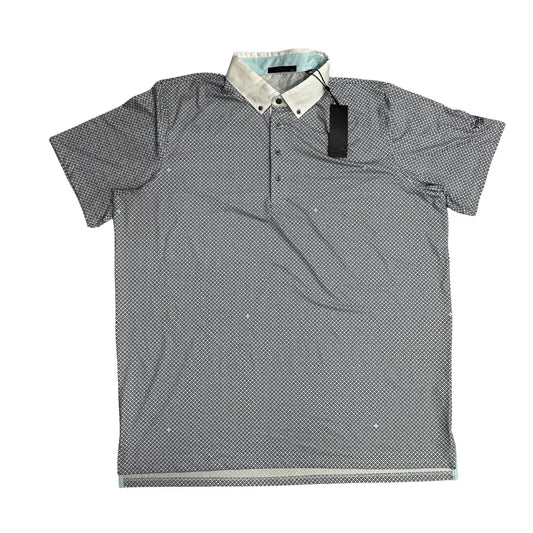 Greys on Polo Patterned Short Sleeve Polo Shirt