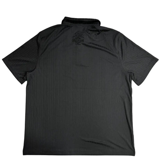 Harley Davidson Ribbed Polo Shirt – Black 🏍️