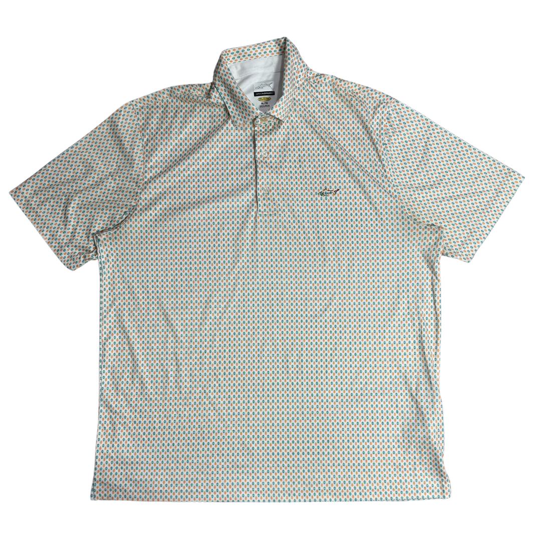 🐊 Greg Norman PlayDry Printed Polo Shirt – XL