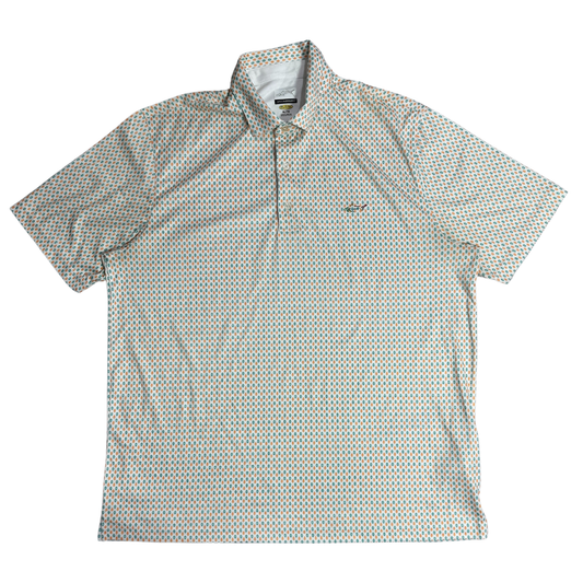 🐊 Greg Norman PlayDry Printed Polo Shirt – XL