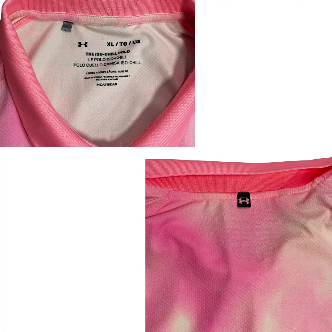 Under Armour ISO-CHILL Pink Polo Shirt – Original Performance Wear