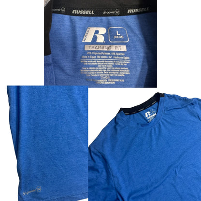 Russell Dri Power 360 Blue Training Fit T Shirt Size L 💙🏃‍♂️