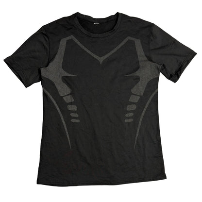 Black Compression Style Training T Shirt Muscle Design 🖤💪