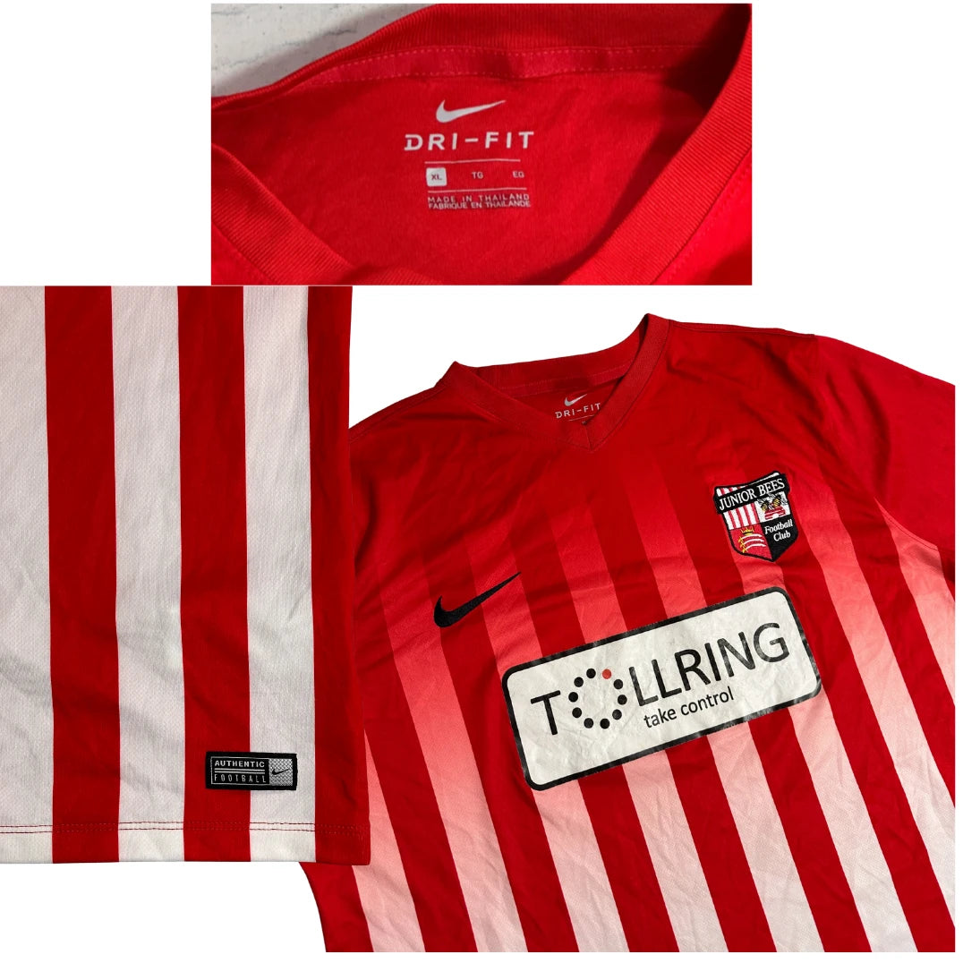 Nike Junior Bees Football Club Red Striped Jersey Number 27 ⚽🔴