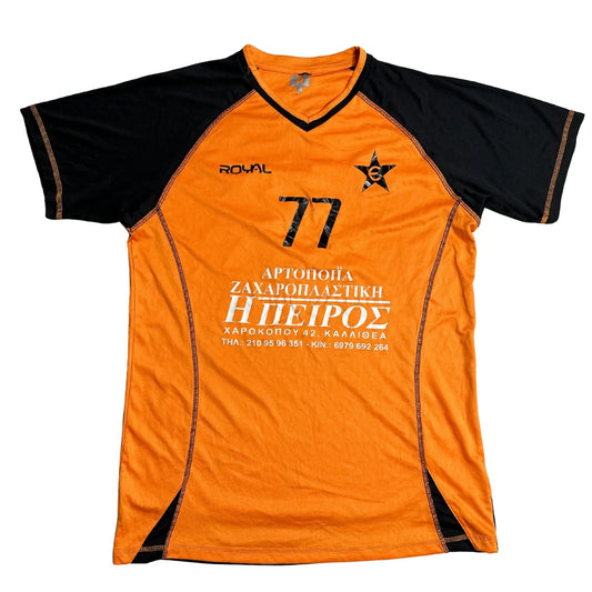 Royal Teamwear Football Jersey Number 77 – Bold Training Edition ⚽🧡