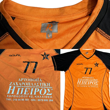 Royal Teamwear Football Jersey Number 77 – Bold Training Edition ⚽🧡
