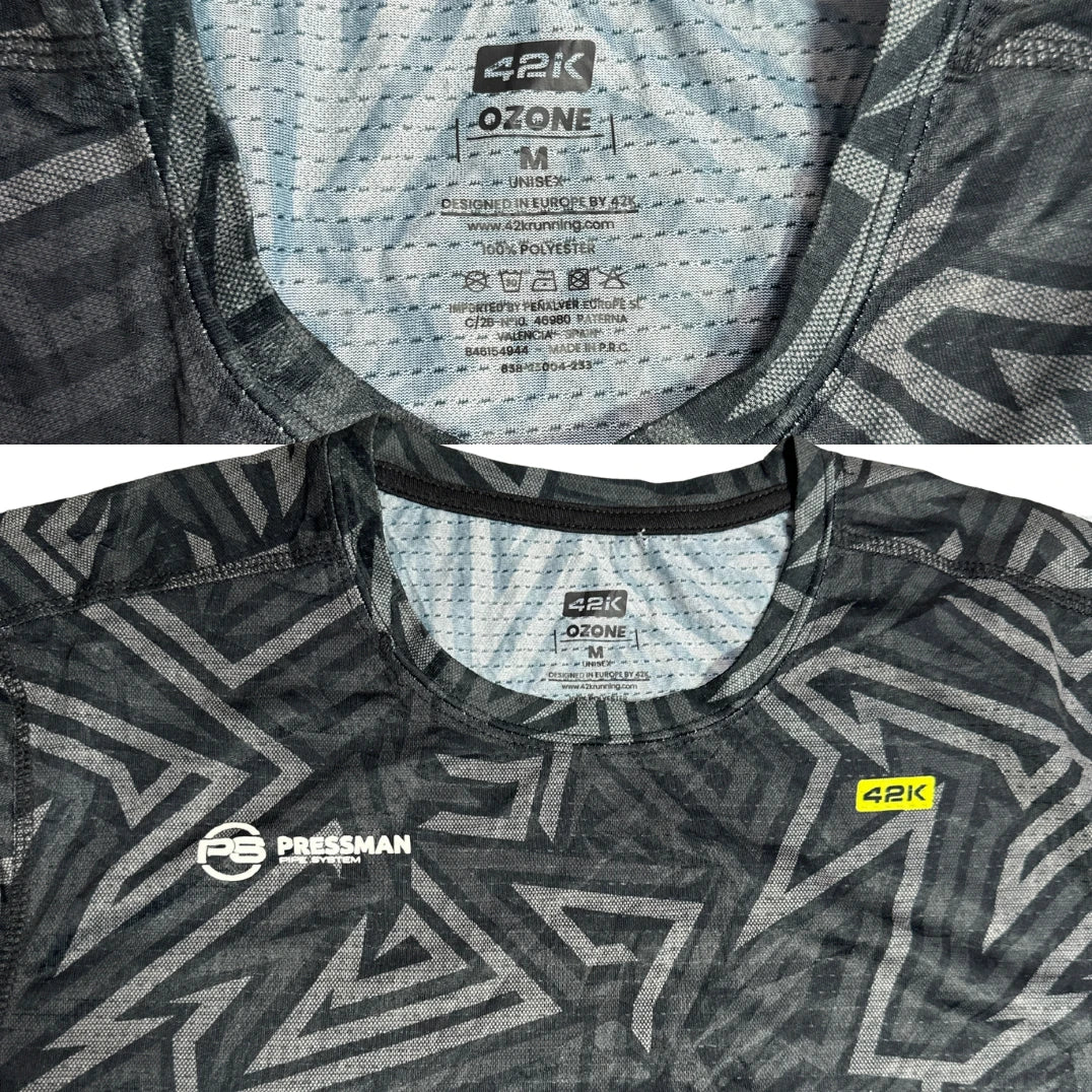 4F2K Ozone Performance Sports T Shirt – Geometric Print Edition 🖤⚡