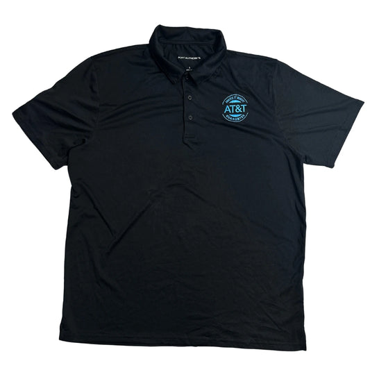 Port Authority Black Performance Polo Shirt with AT&T Logo