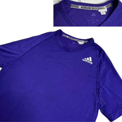 Adidas Purple Baseball Performance Training Tee
