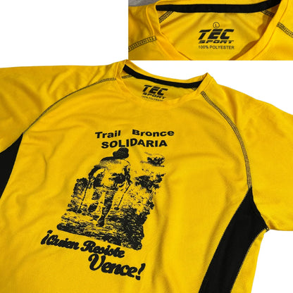 TEC Sport Yellow Trail Running Performance Tee