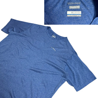Columbia Blue Omni Wick Performance Crew Neck T Shirt 👕