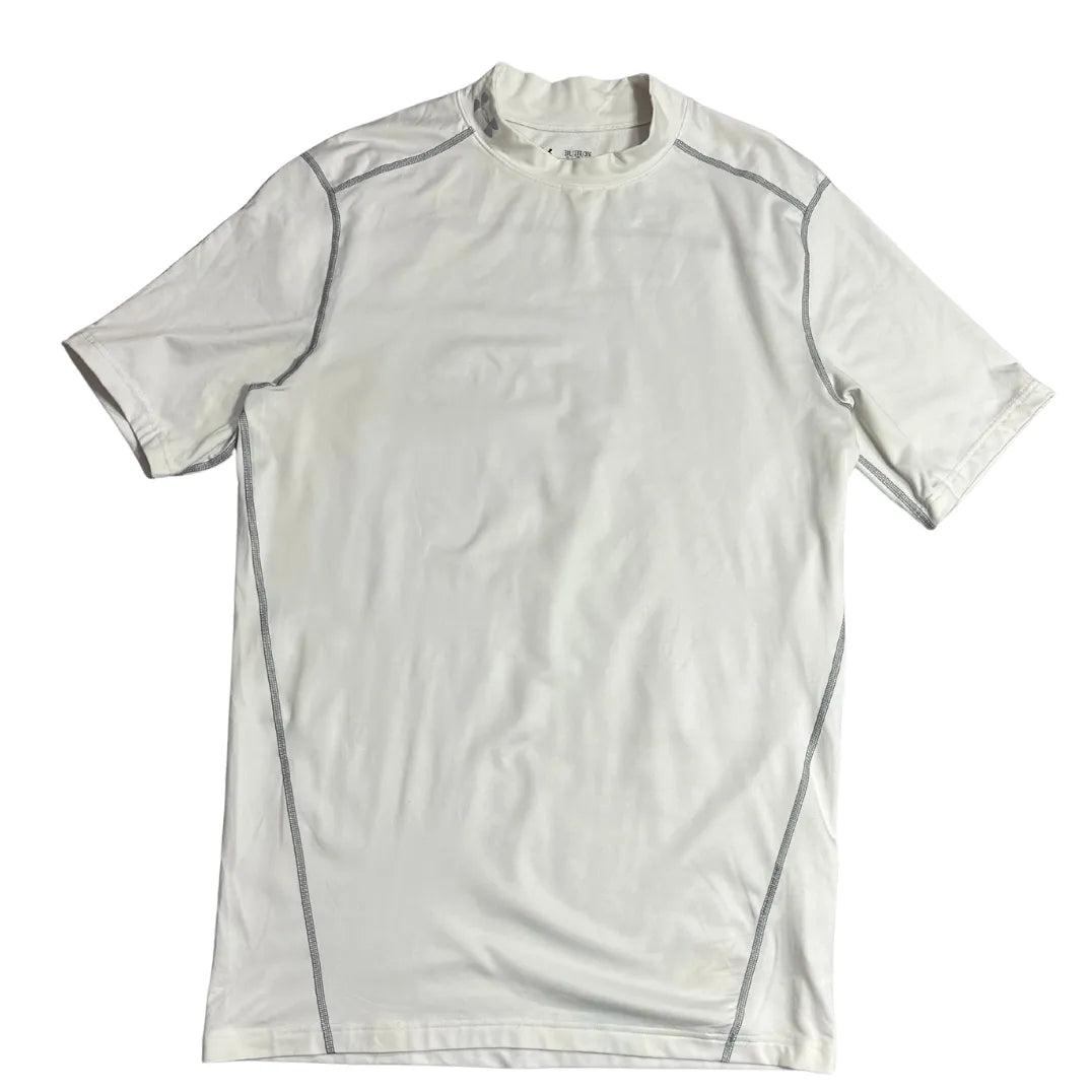 Under Armour White ColdGear Compression Crew Neck T Shirt 👕