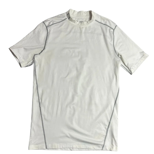 Under Armour White ColdGear Compression Crew Neck T Shirt 👕