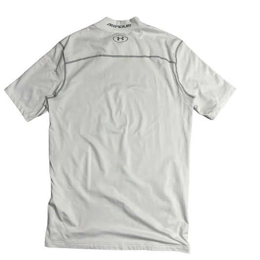 Under Armour White ColdGear Compression Crew Neck T Shirt 👕