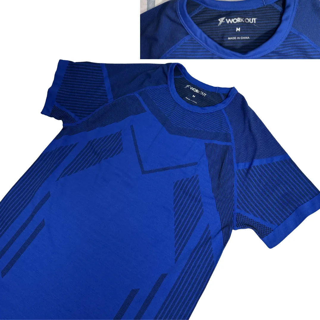 Workout Seamless Performance Training T Shirt 🔵💪